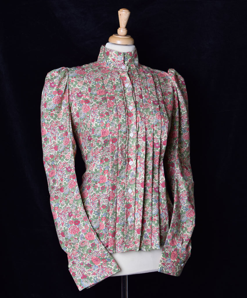 Ladies Victorian Blouse Jubilee Elysian Red and Green - BL002