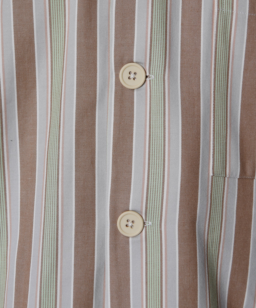 Traditional Darcy Clothing Branded Cotton Stripe Pyjamas (NW480) - Green Brown