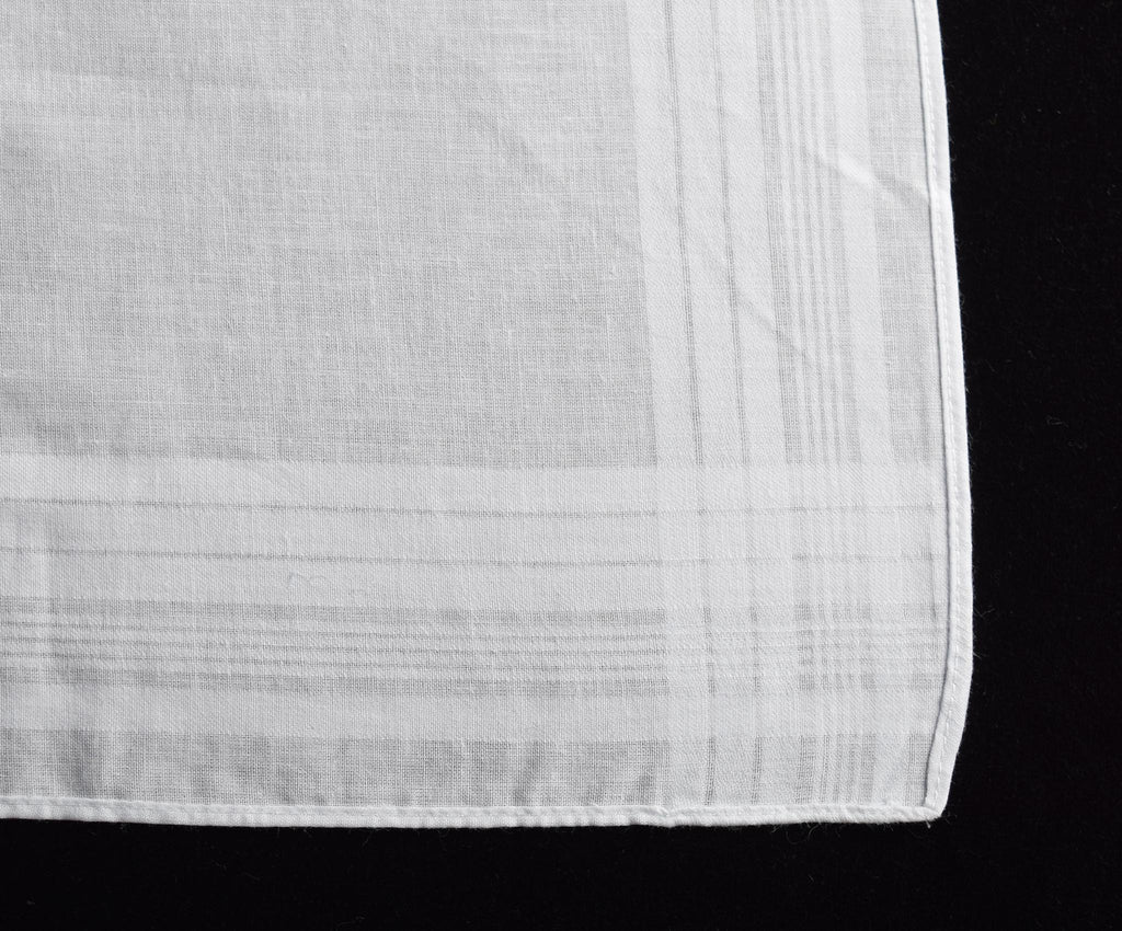 Extra Large Cotton Pocket Handkerchief in White (HA103)