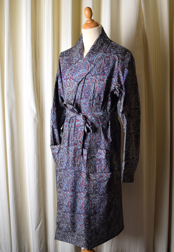 Traditional Cotton Paisley Dressing Gown (NW437)