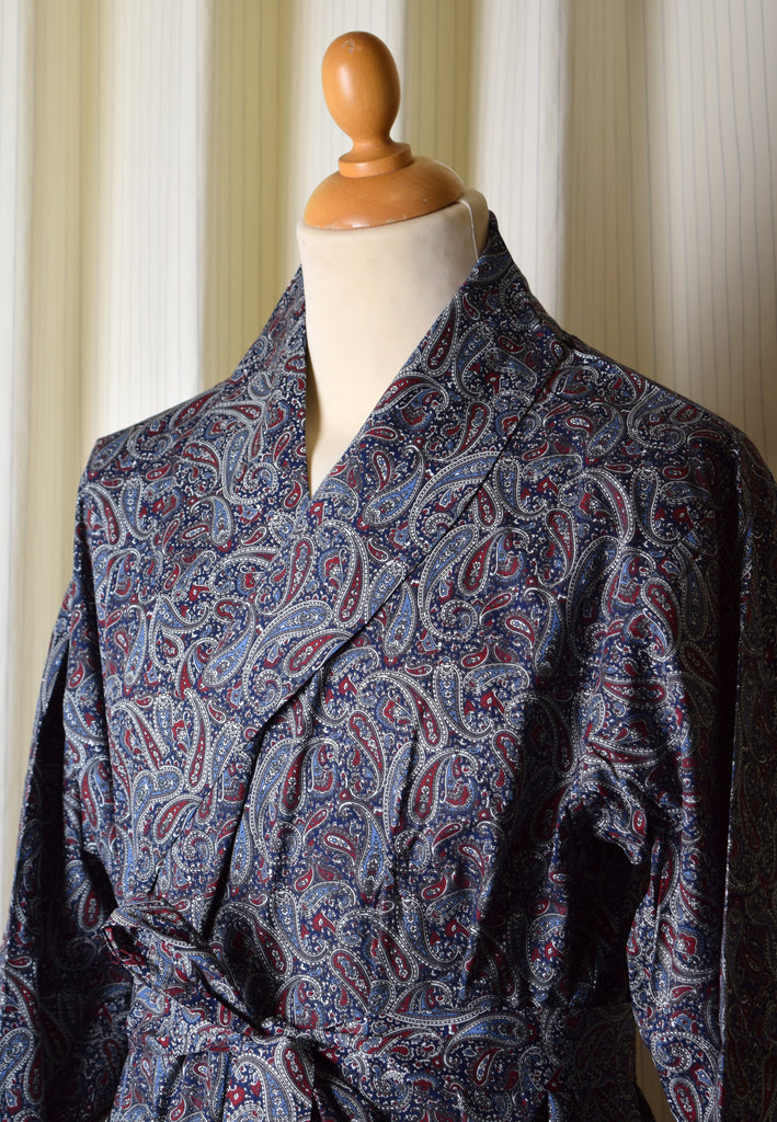 Traditional Cotton Paisley Dressing Gown (NW437)