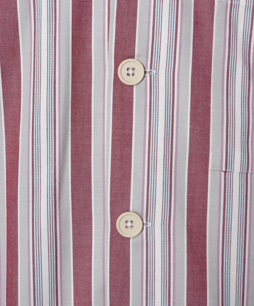 Traditional Darcy Clothing Branded Cotton Stripe Pyjamas (NW480) - Wine Grey