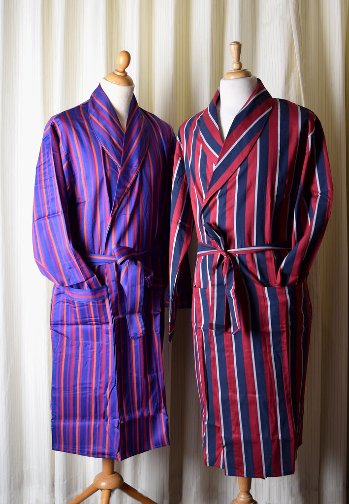 Traditional Cotton Striped Dressing Gown (NW435)