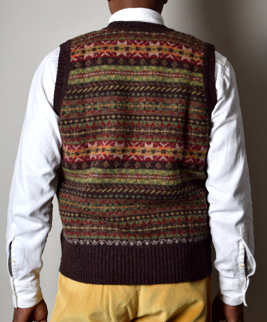 Turin Wool Fair Isle Slipover (KN131) - Back