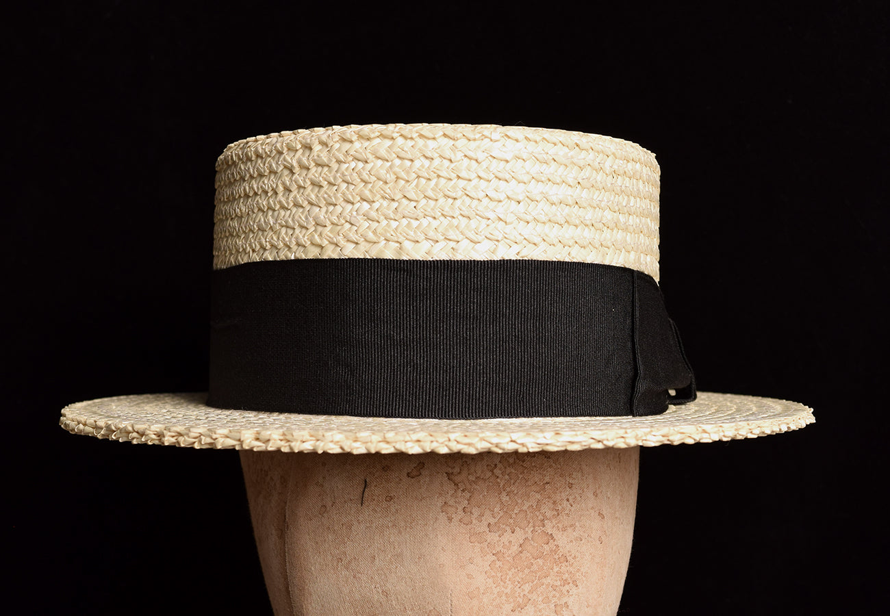 Traditional Straw Boater Hat (HA112) - Darcy Clothing