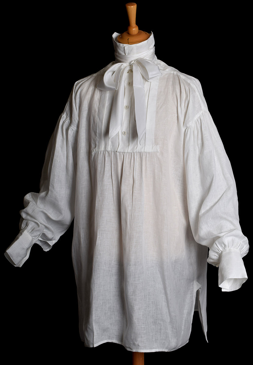 Linen Pleated Front Early Victorian Shirt (SH140) – Darcy Clothing