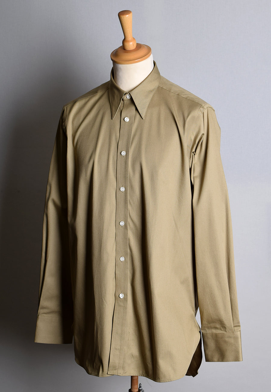 Khaki Military Spearpoint Collar Attached Shirts (SH193) – Darcy Clothing
